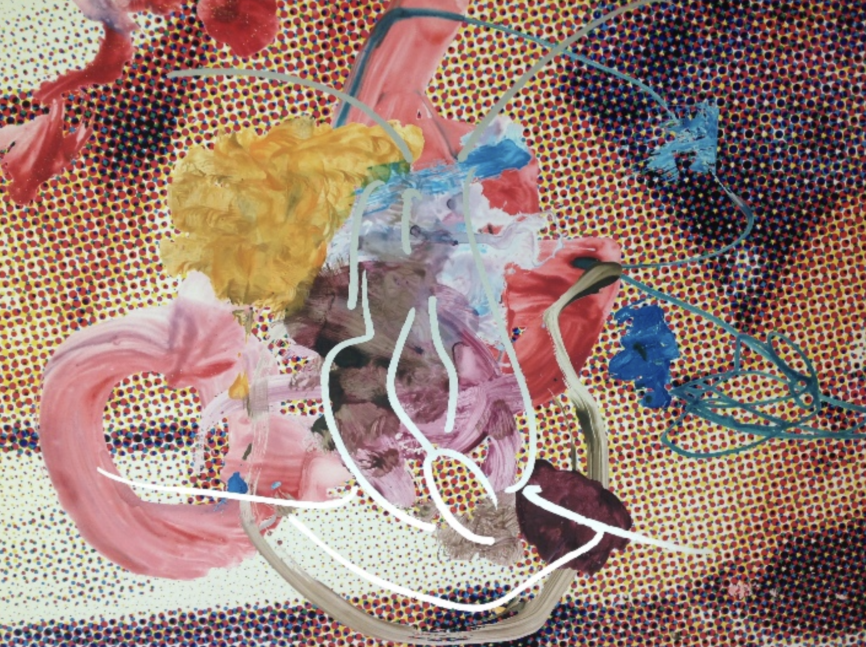 An abstract piece of art featured at the Whitney Museum